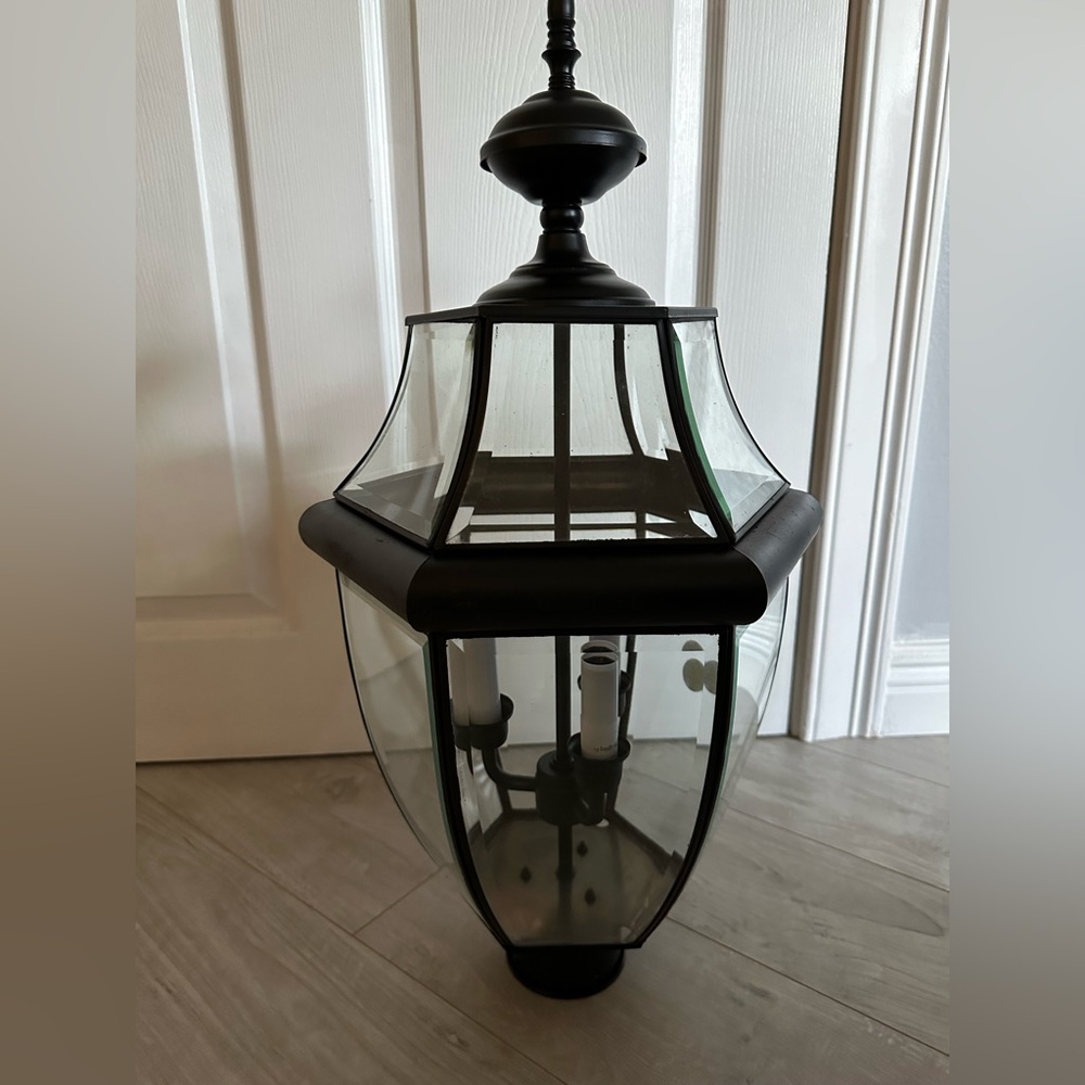Elegant Black Outdoor Post Latern